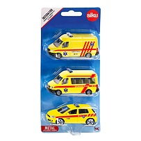 SIKU wersja czeska - zestaw mix ambulans zestaw 3 samochodów 182506100