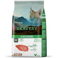 Cat KITTEN Karma dla kotów 2kg - kurczak BRAVERY 2100947