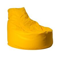 Fotel ze sztucznej żółtej skóry MOLLY Antares