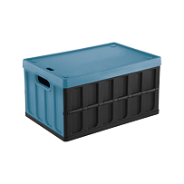 Pudełko składane 46 l z pokrywą czarne/niebieskie TONTARELLI 8034118704