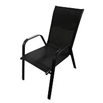 Krzesło ogrodowe XT1012C-1 - czarne z czarną tkaniną 1012C-1
