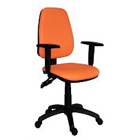 Krzesło biurowe ASYN z podłokietnikami-pomarańczowe Antares
