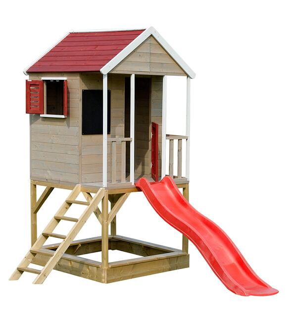 Drewniany domek dla dzieci Weranda ze zjeżdżalnią MARIMEX 11640361