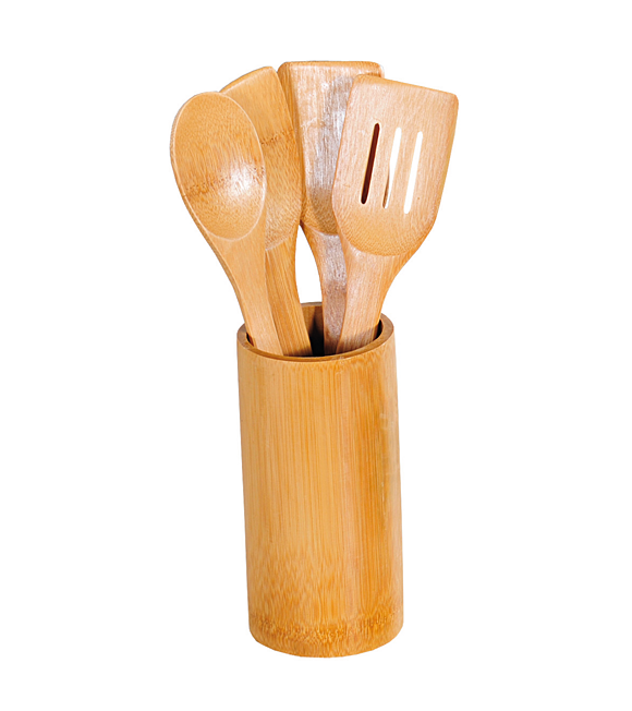 Zestaw bambusowych przyborów kuchennych, Ø 8,5 cm, 5 szt., KESPER 81102