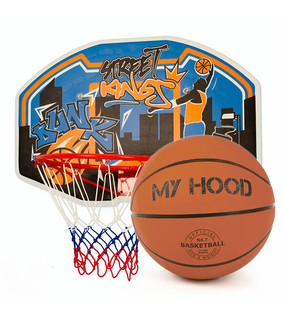 Zestaw obręczy i piłki do koszykówki My Hood 304002