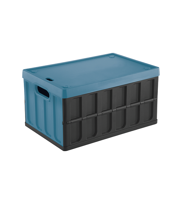 Pudełko składane 46 l z pokrywą czarne/niebieskie TONTARELLI 8034118704