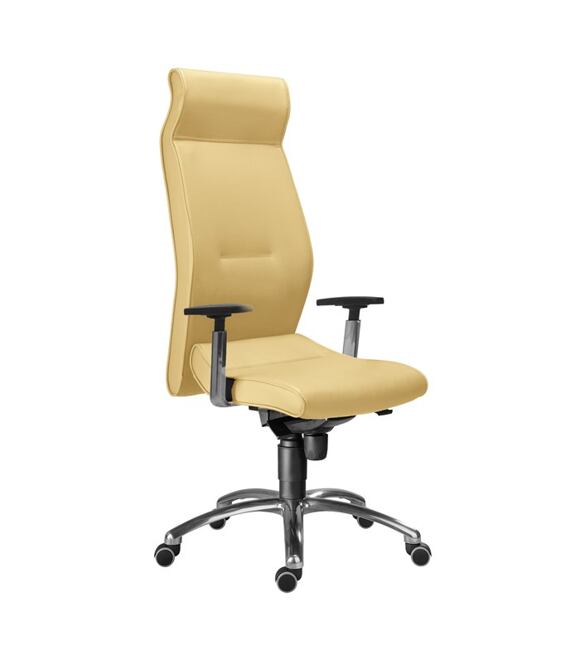 Krzesło biurowe 1800 SYN LEI beżowa skóra Antares