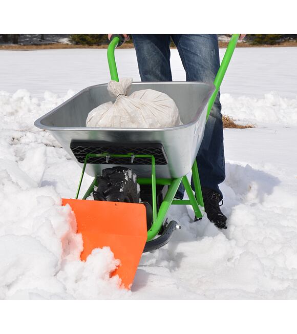 Obustronny pług śnieżny – oryginalne akcesoria do taczki elektrycznej
