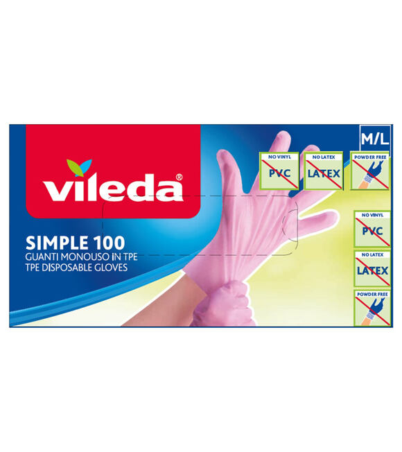 Simple Rękawice M/L 100 szt. VILEDA 170902