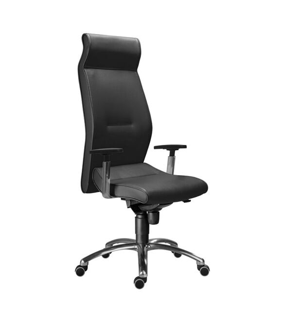 Krzesło biurowe 1800 SYN LEI czarna skóra Antares
