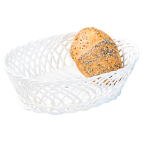 Koszyk na chleb i owoce, 23,5 x 8,5 x 31 cm, biały KESPER 19880