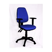 Krzesło biurowe ASYN z podłokietnikami - niebieskie Antares