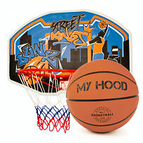 Zestaw obręczy i piłki do koszykówki My Hood 304002
