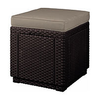 Cube Taboret z poduszką - brązowy KETER 205766