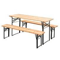 Zestaw ogrodowy stół i 2 ławki, 200 cm - 50XGDJ8614-200