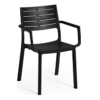 Metaline Krzesło ogrodowe - imitacja metalu w kolorze ciemnoszarym KETER 249183