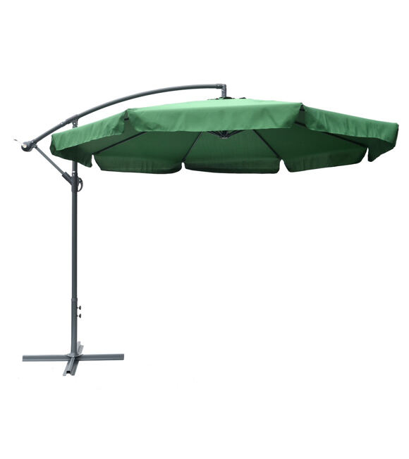 Exclusive Nieprzemakalny parasol słoneczny boczny o 300 cm - zielony 90/115