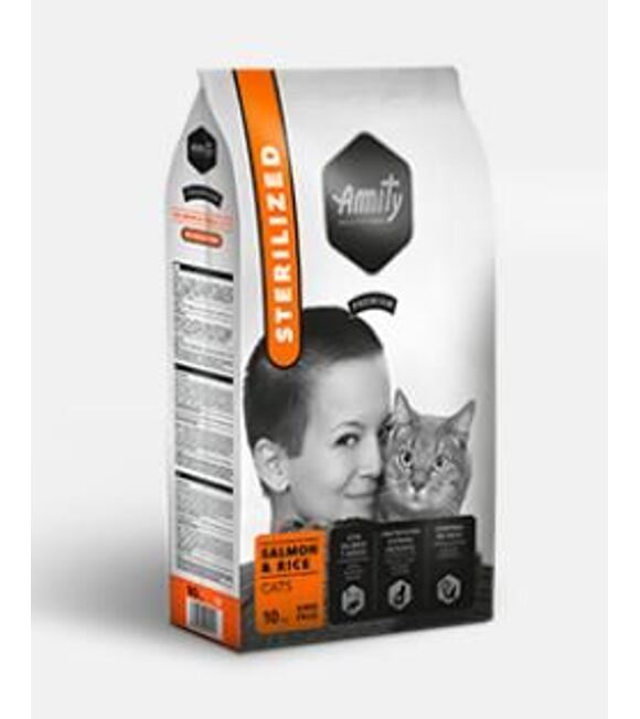 Premium cat STERILISED Karma dla kotów 10kg - łosoś AMITY 2101122