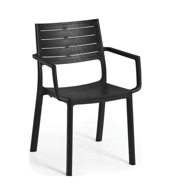 Metaline Krzesło ogrodowe - imitacja metalu w kolorze ciemnoszarym KETER 249183