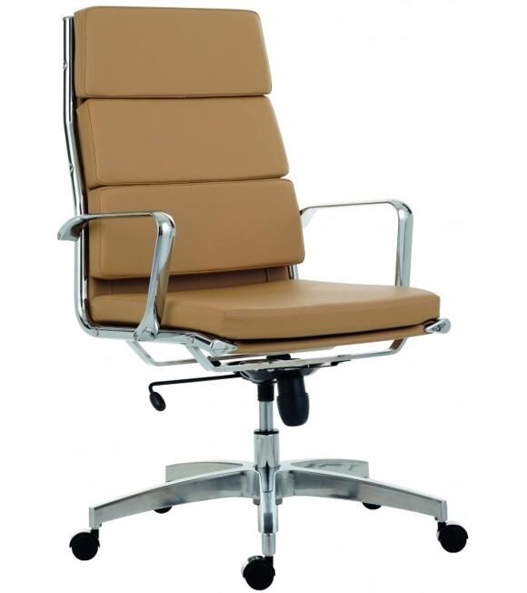 Krzesło biurowe 8800 KASE SOFT - wysokie oparcie (skórzány) Antares