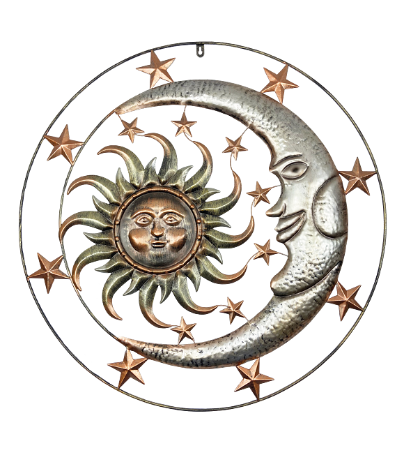 Wisząca dekoracja metalowa słońce + księżyc Prodex A00671